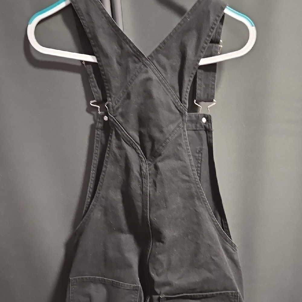 Black Denim Overalls - Picture 3 of 4